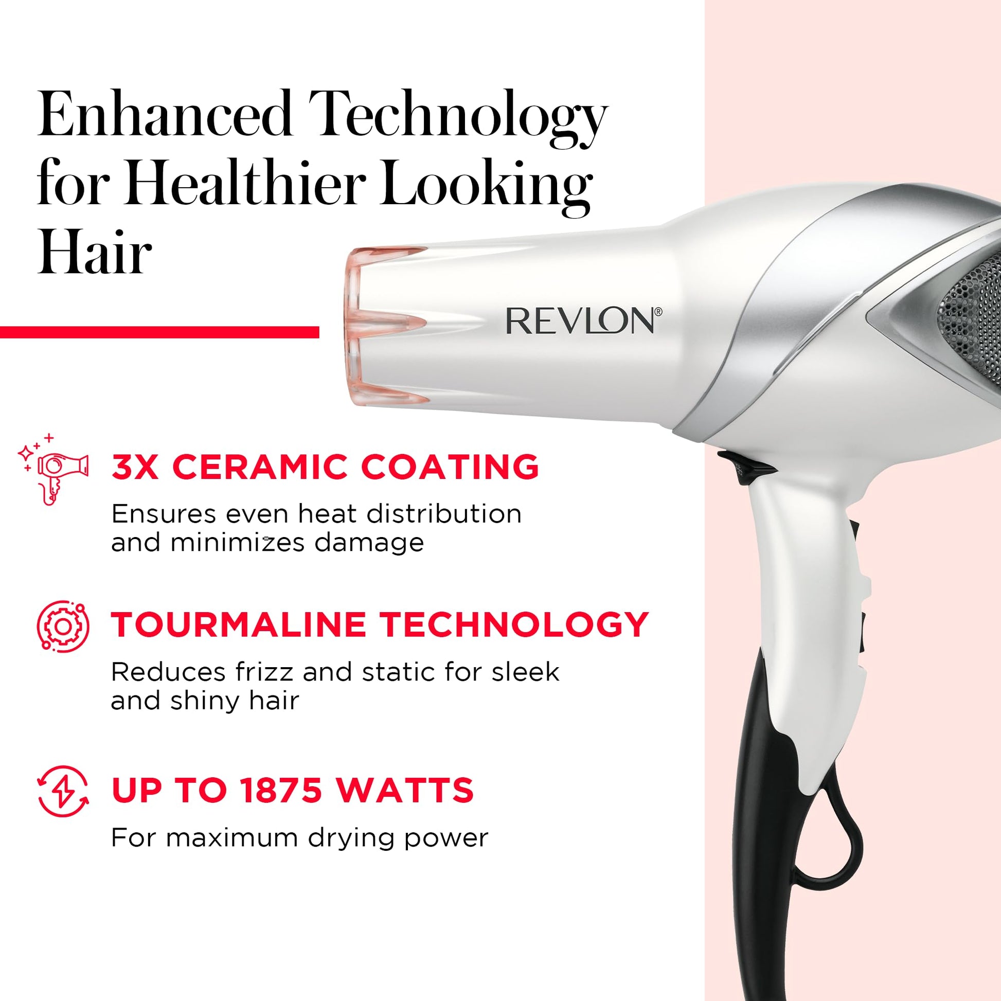 Close up view of the control switches on the handle of the Revlon infrared dryer.