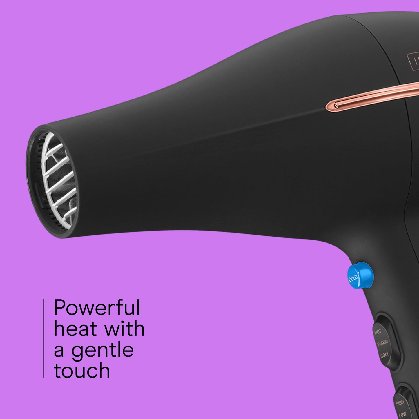 Conair InfinitiPRO ceramic ionic hair dryer with curl defining diffuser attachment side view