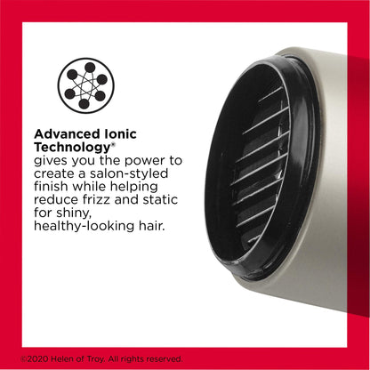 Revlon 1875W ionic blow dryer angled perspective highlighting the turbo boost button.