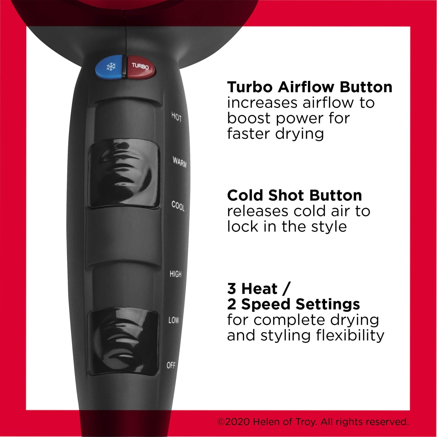 Revlon professional styling tool with the detachable diffuser accessory installed.