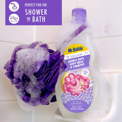 Mr. Bubble Calm and Sleep 3 in 1 bottle label details