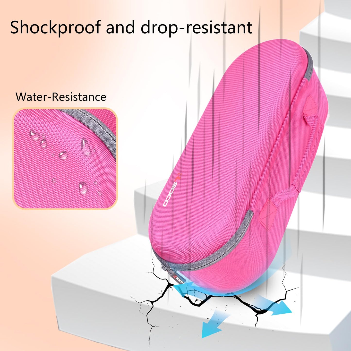RLSOCO protective storage bag showing top mesh pocket filled with power cables and accessories