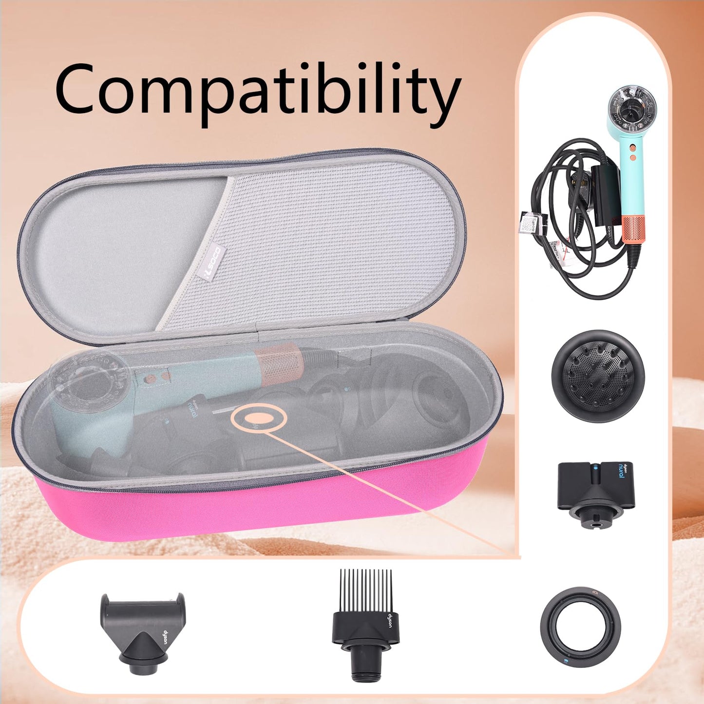 RLSOCO shockproof case side perspective demonstrating the durable thick density EVA protection layers