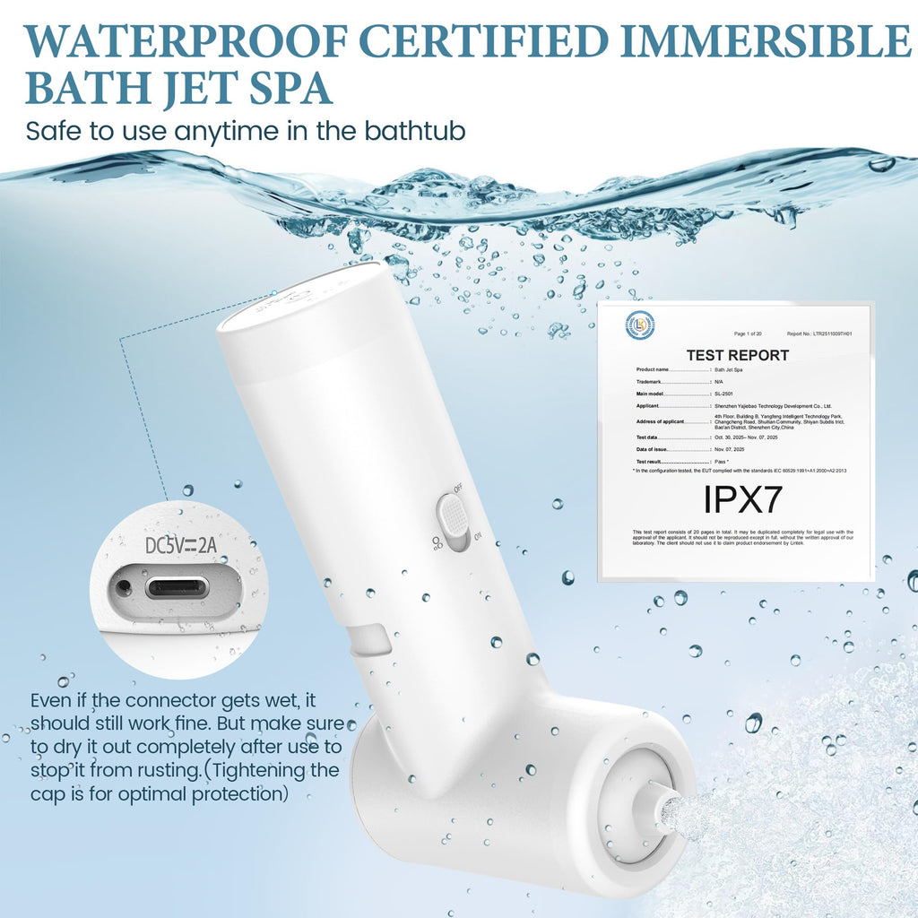 BeiliuDevise portable hydrotherapy spa jet operating in a bathtub