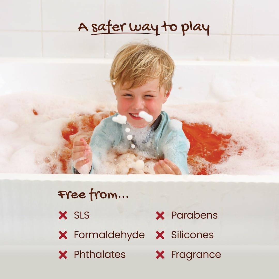 Honeysticks bubble bath bottles on bathroom shelf