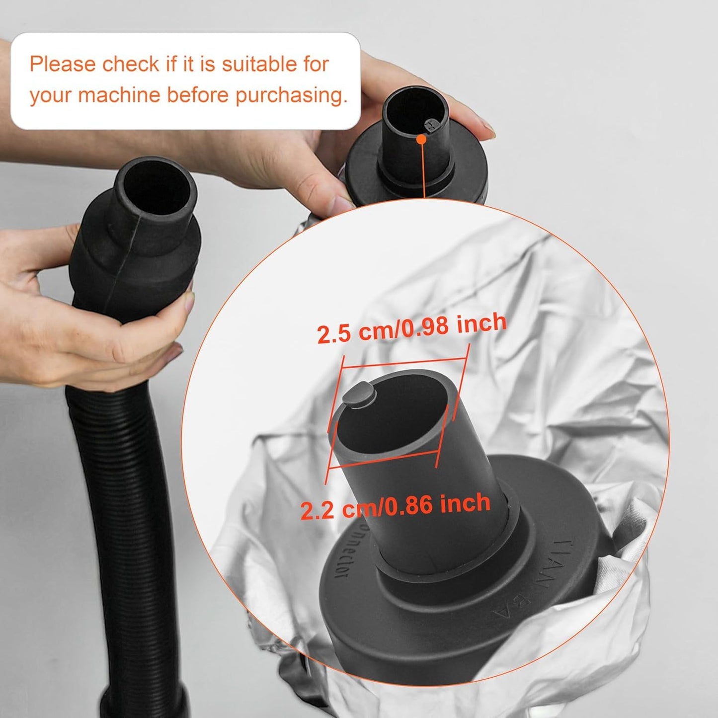 Silver nylon salon hair steaming cap replacement part displayed flat to show waterproof material texture