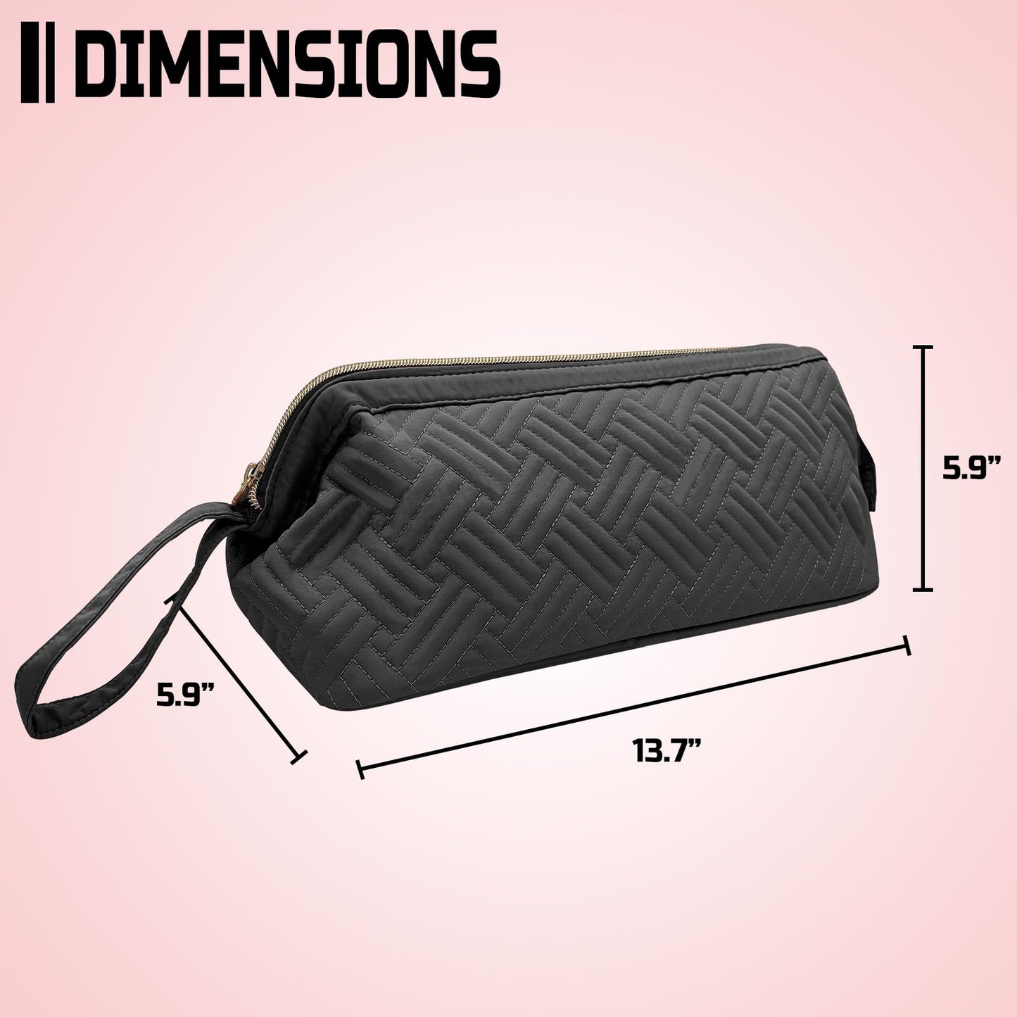 Shockproof travel organizer case side view demonstrating cushioned multi layer protection for stylers
