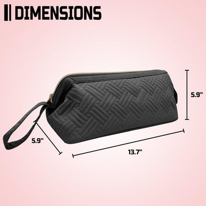 Shockproof travel organizer case side view demonstrating cushioned multi layer protection for stylers
