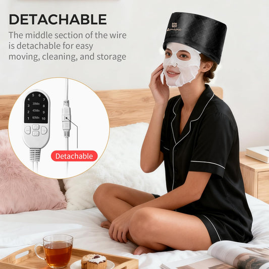 V-ORAL electric hair steamer cap with digital 10 level temperature controller accessory