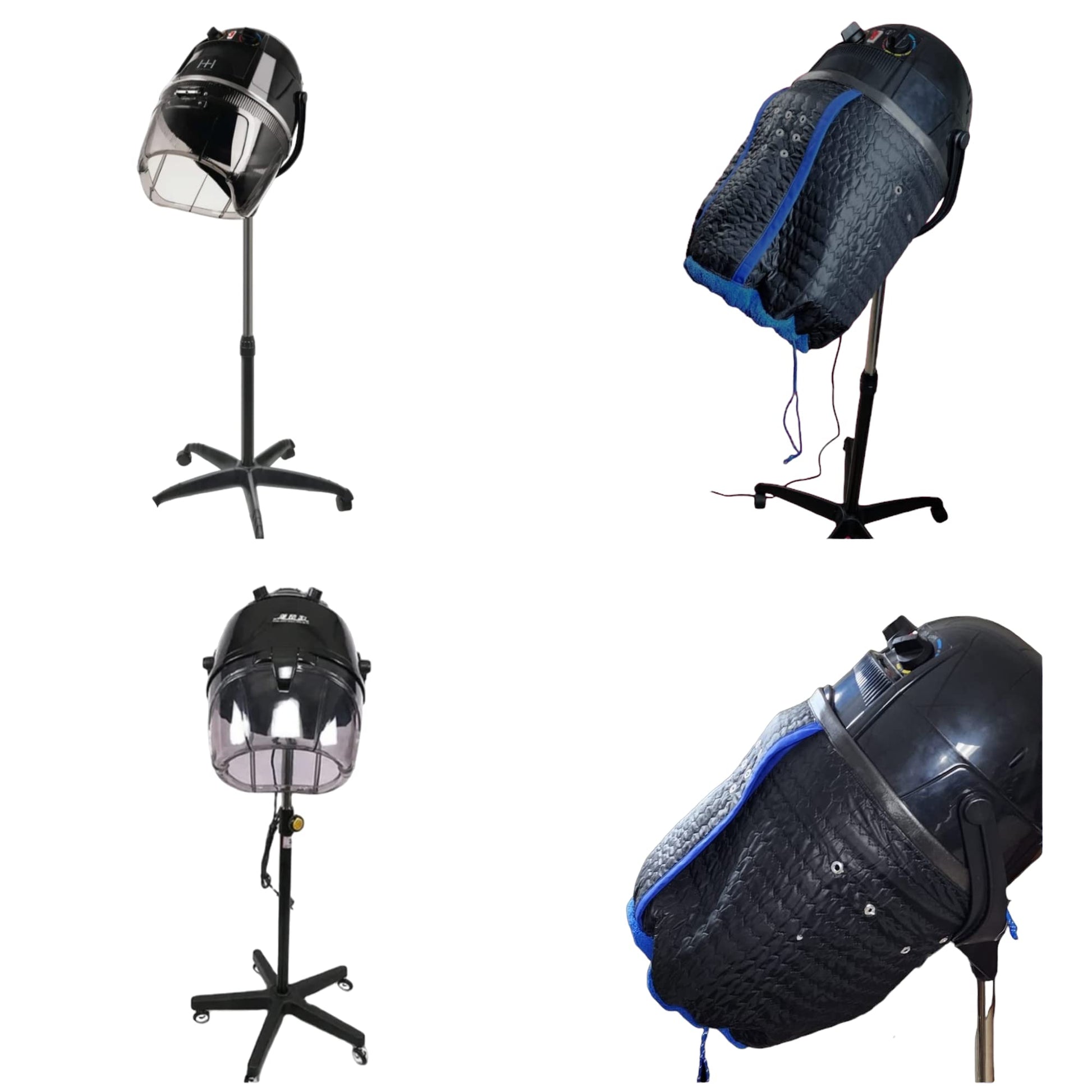 Side view of the Jadash Products portable hair dryer cap emphasizing face and ear protection.