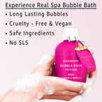 New Miuz luxury foaming bath liquid texture and foam