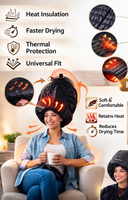 Premium packaging of the Jadash Products Heat Insulating Cap for Hair Dryer imported from the USA.