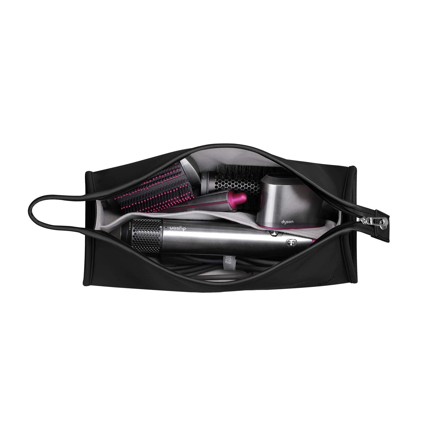 Buwico portable storage bag open view displaying dual layer interior compartments