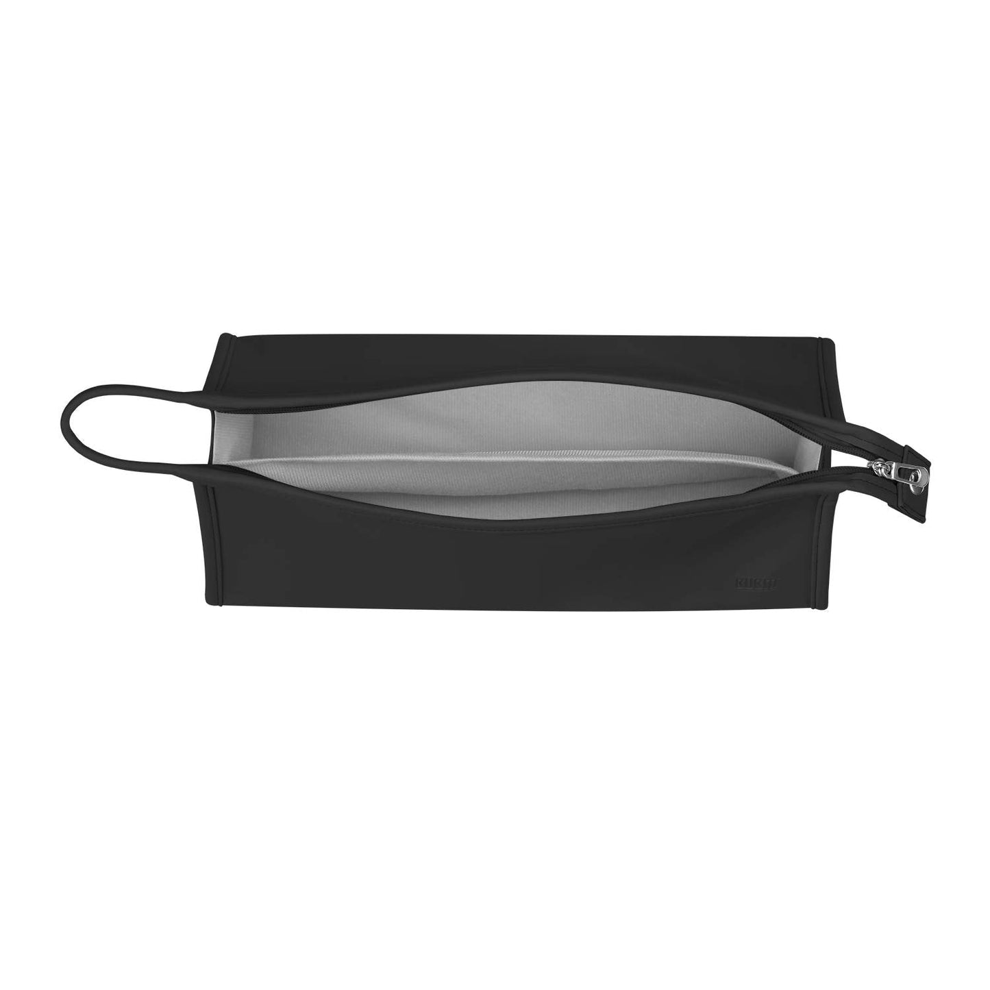Buwico dustproof travel case side view illustrating the compact sleek profile