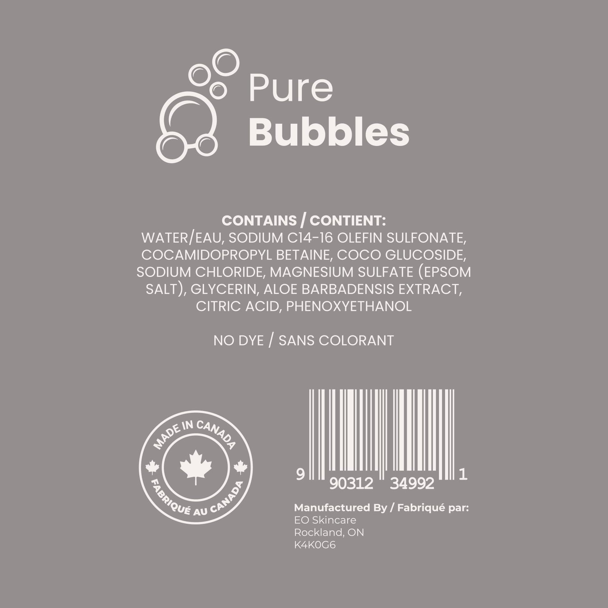 Hypoallergenic bubble bath for sensitive skin