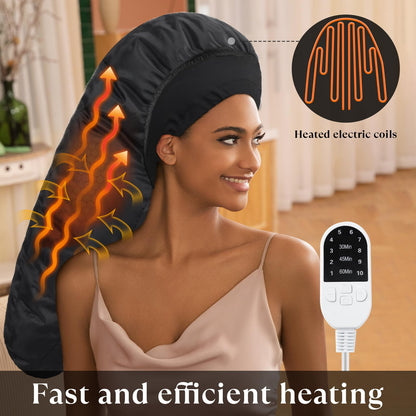 Amzpic hair steamer for natural hair home use displayed with adjustable drawstring and insulated interior lining