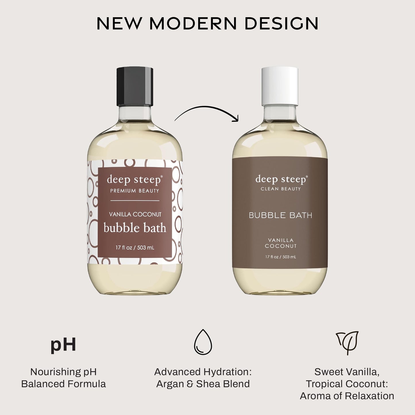 Back label of Deep Steep vanilla coconut soak showing ingredients
