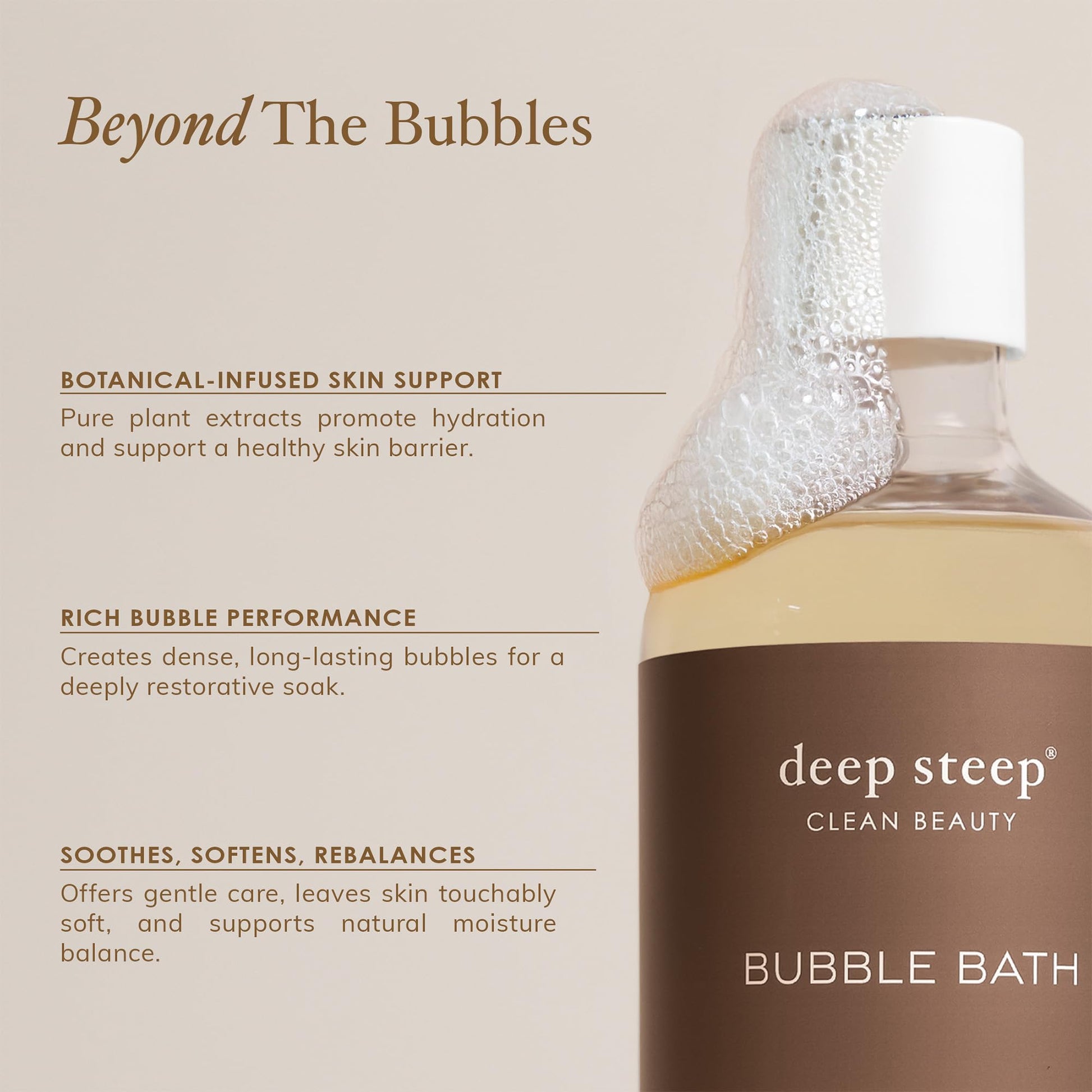 Texture of Deep Steep vanilla coconut bubble bath liquid