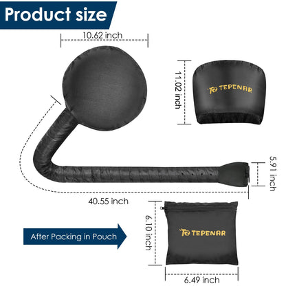 Forty inch long flexible hose on upgraded large hair dryer hood cap
