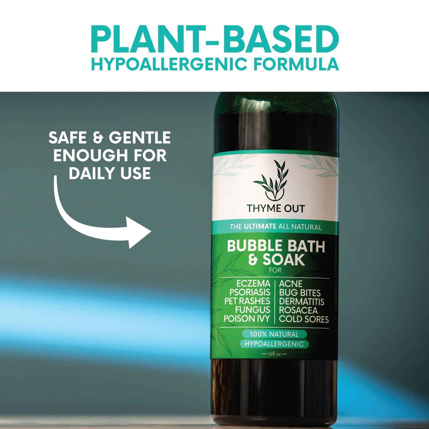 Organic plant based bubble bath for sensitive skin