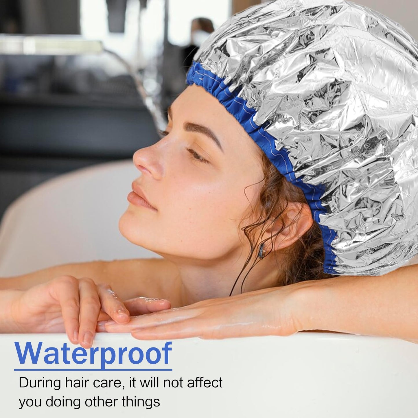 Waterproof and dustproof interior view of the Asofelk processing cap highlighting the thick protective lining.