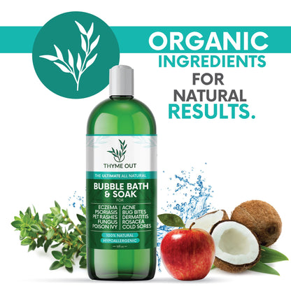 Hypoallergenic thyme bubble bath ingredients label