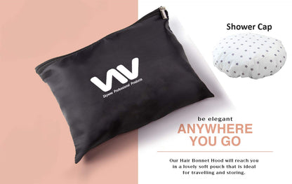 Skywee hair dryer attachment set showing the full forty inch extended hose and stretchable grip ring
