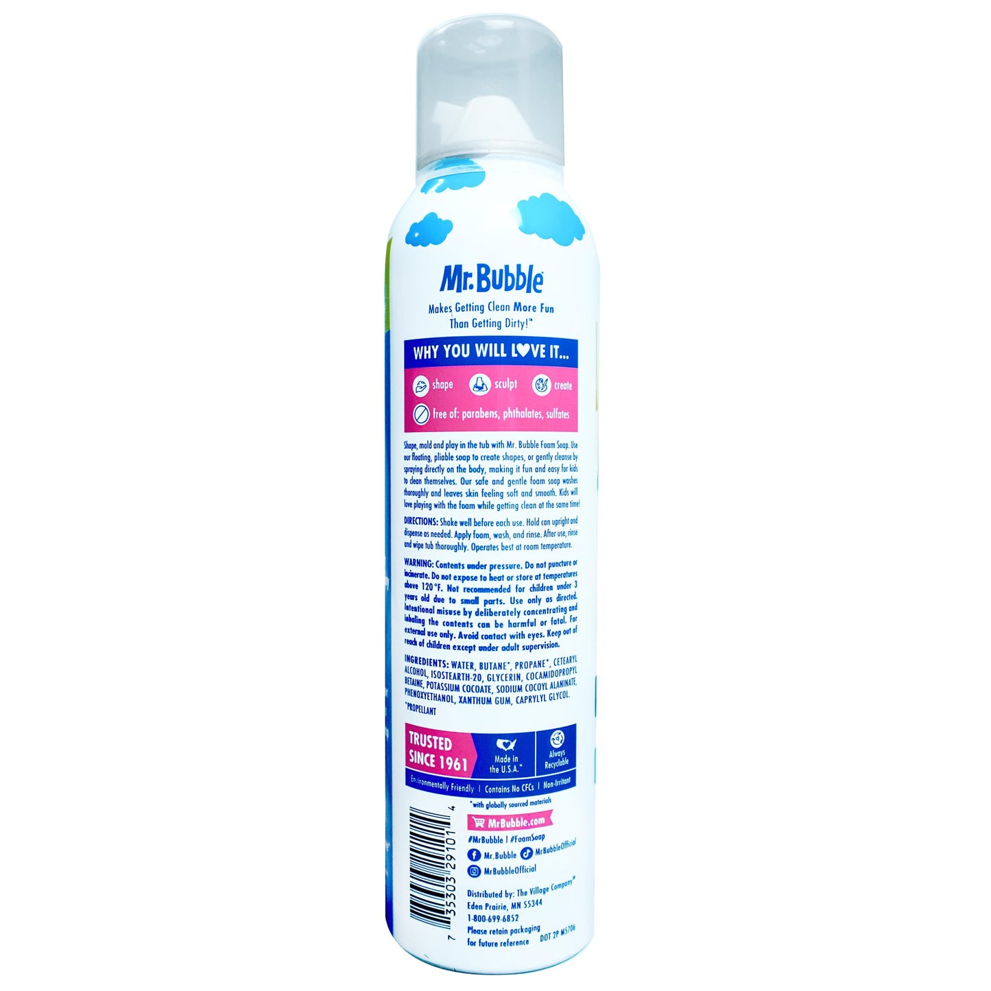 Mr. Bubble Fragrance Free foaming soap bottles