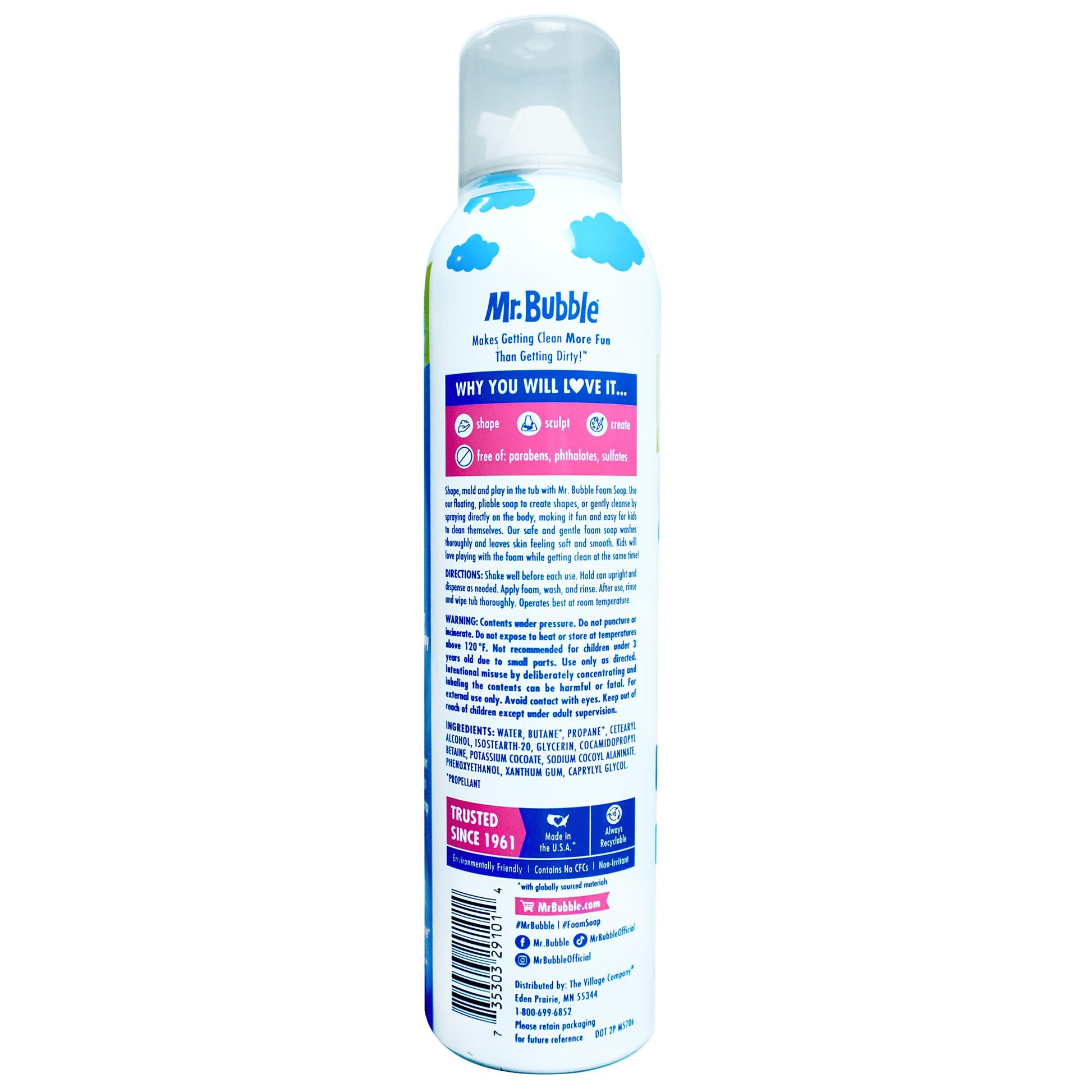Mr. Bubble Fragrance Free foaming soap bottles