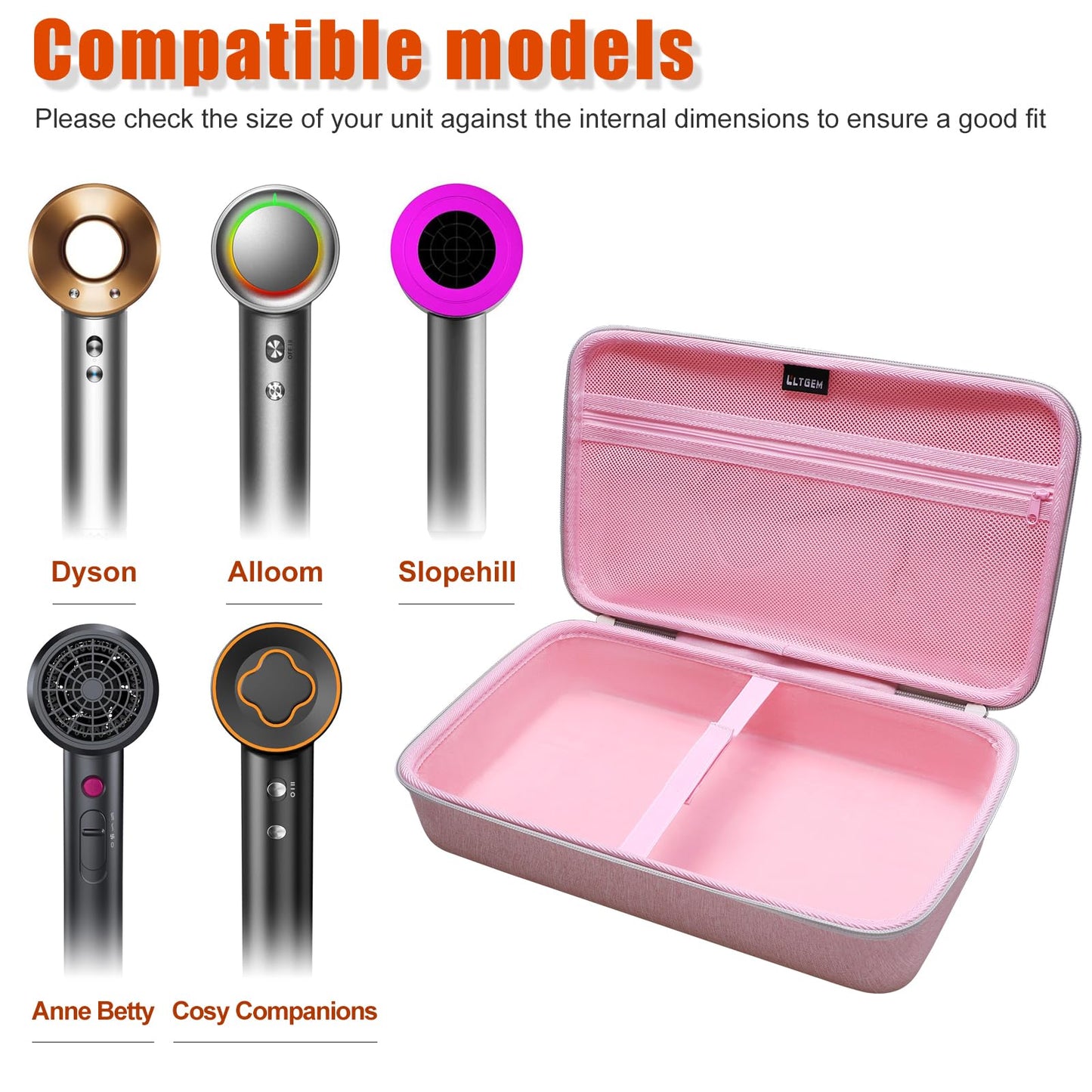 L LTGEM shockproof ethylene-vinyl acetate protective carrier case for styling tools