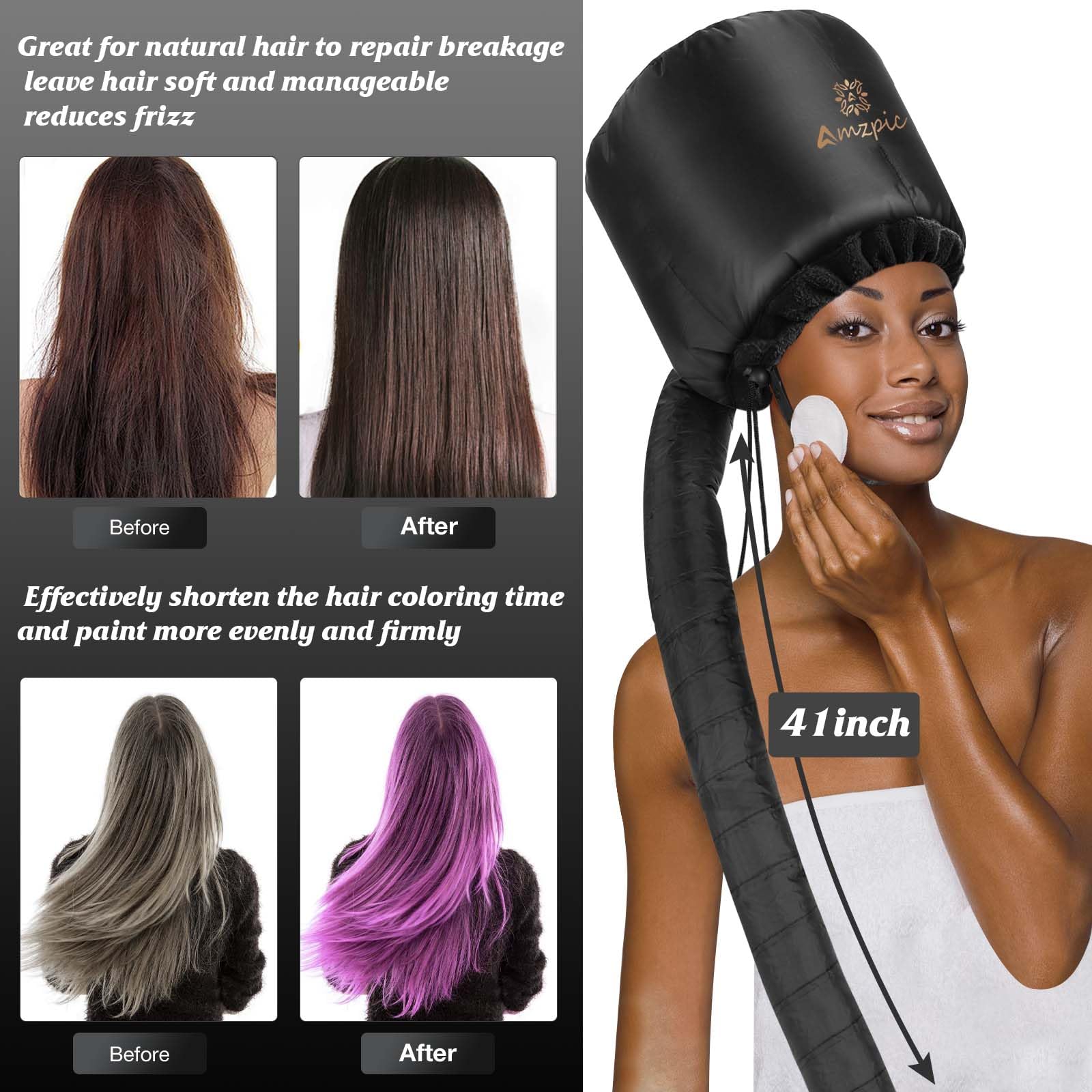 Waterproof nylon material texture close up of the Amzpic hair styling attachment