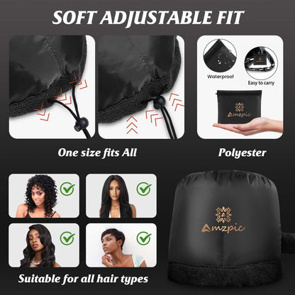 Amzpic salon quality hair drying hood packaged and ready for at home spa care