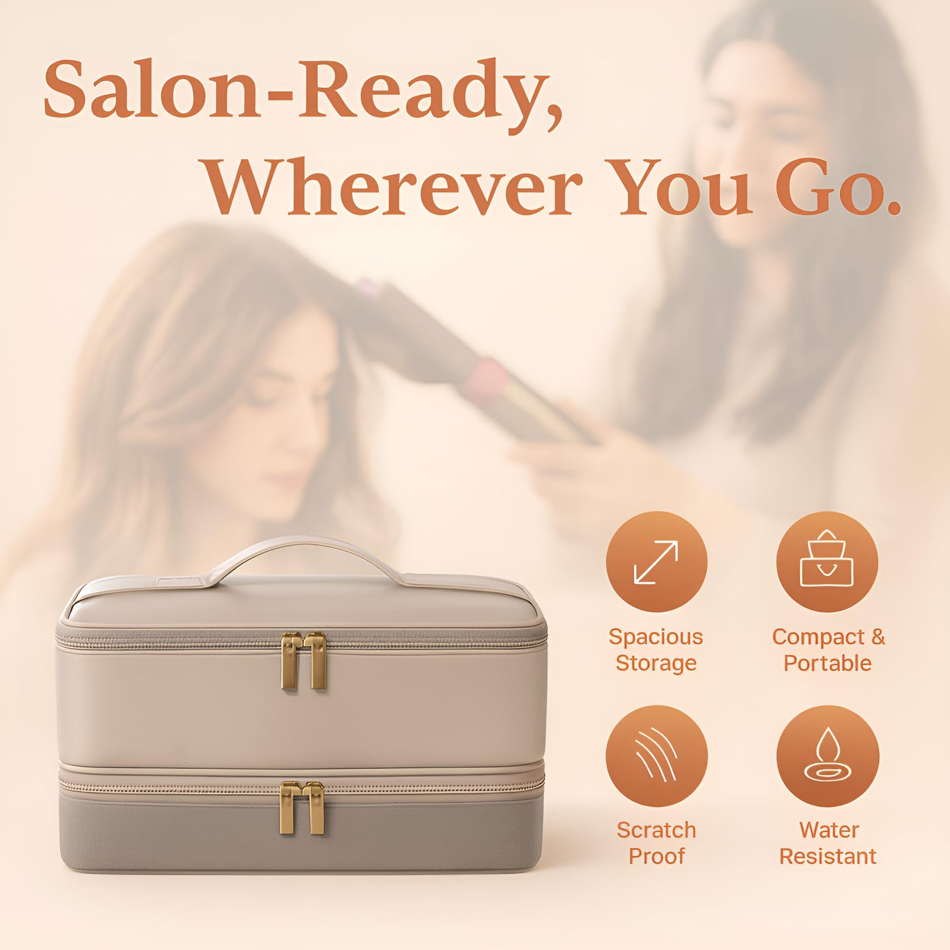CENXI protective hair tool carrier case with padded inner lining layers.