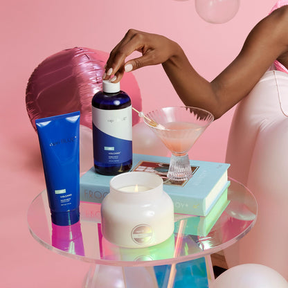 Rich foam texture of Capri Blue luxury bath soak