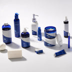 Capri Blue luxury bath bottle in a spa setting