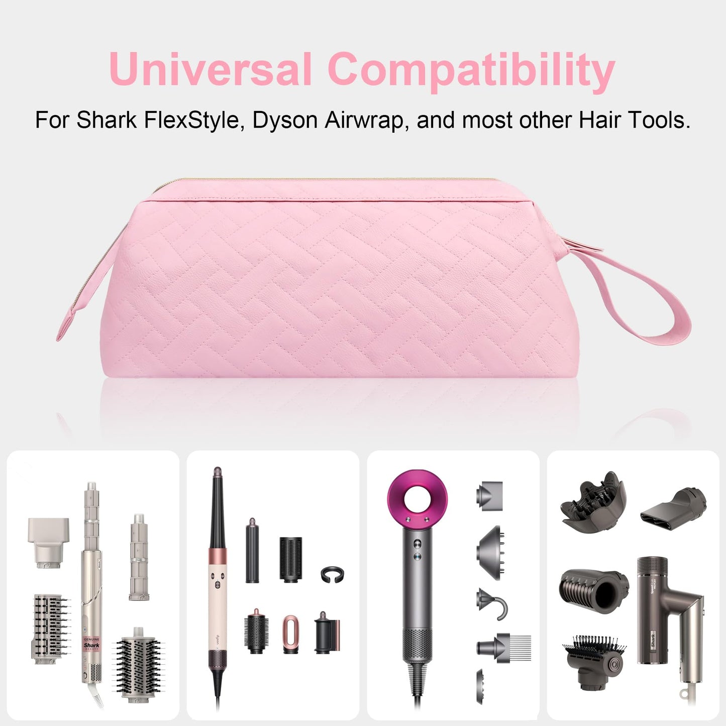 Lacdo multi styler carrying case wide open view showing internal dividers