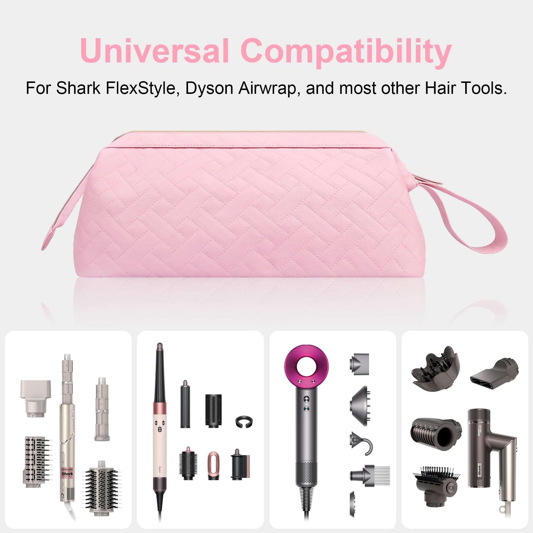 Lacdo multi styler carrying case wide open view showing internal dividers