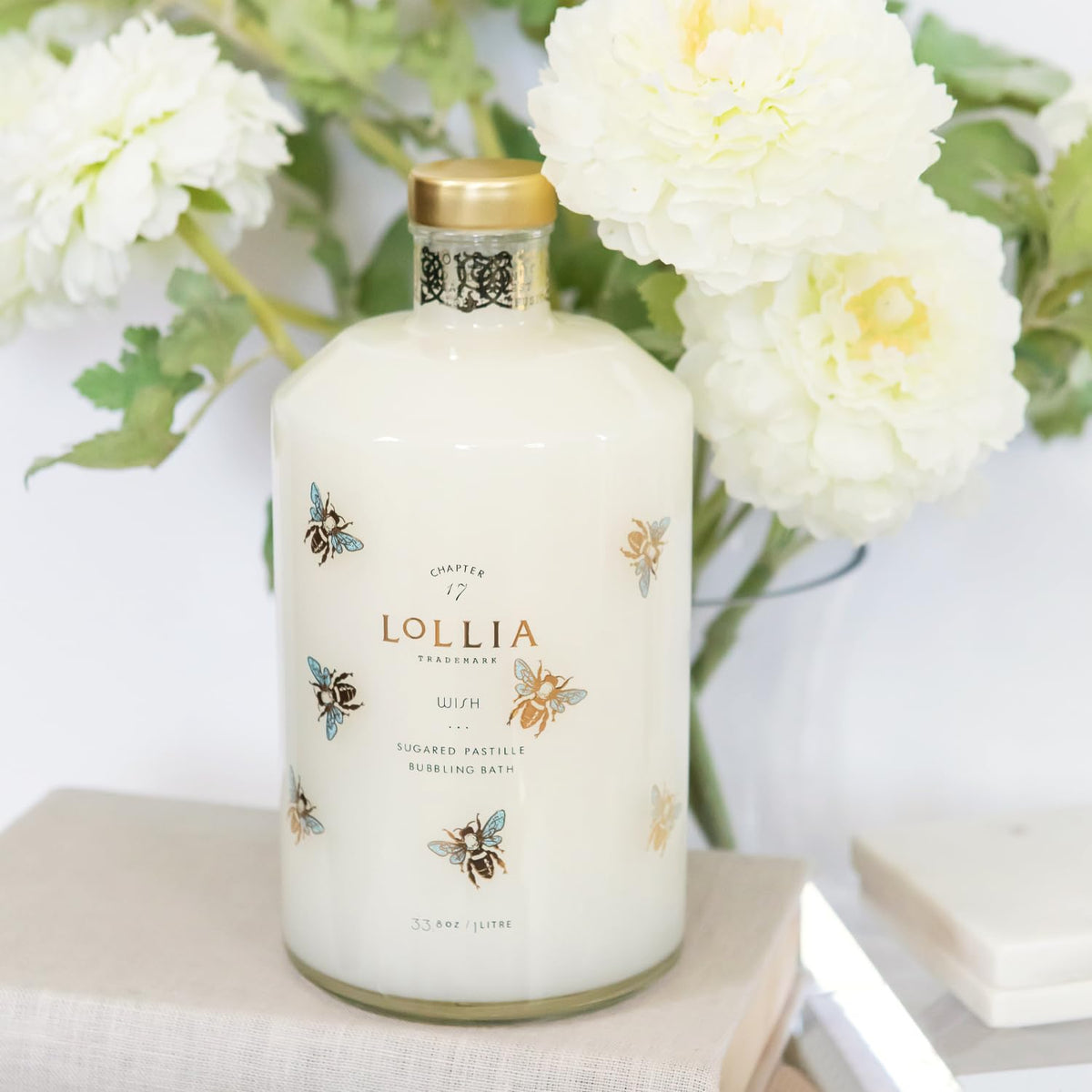 Lollia Sugared Pastille 33.8 Fluid Ounces Bath Soak Packaging Details