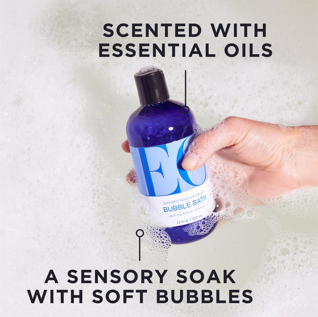 EO Bubble Bath French Lavender side label details