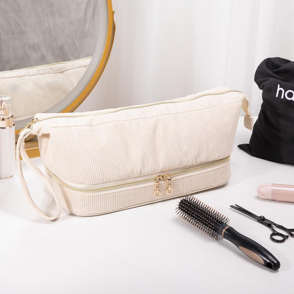 ELCUPA hair organizer case showcasing thick padded interior lining for impact protection