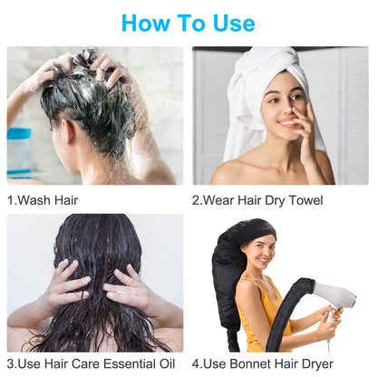HIFILTURE hooded hair dryer attachment multiple ventilation holes for uniform heat distribution view