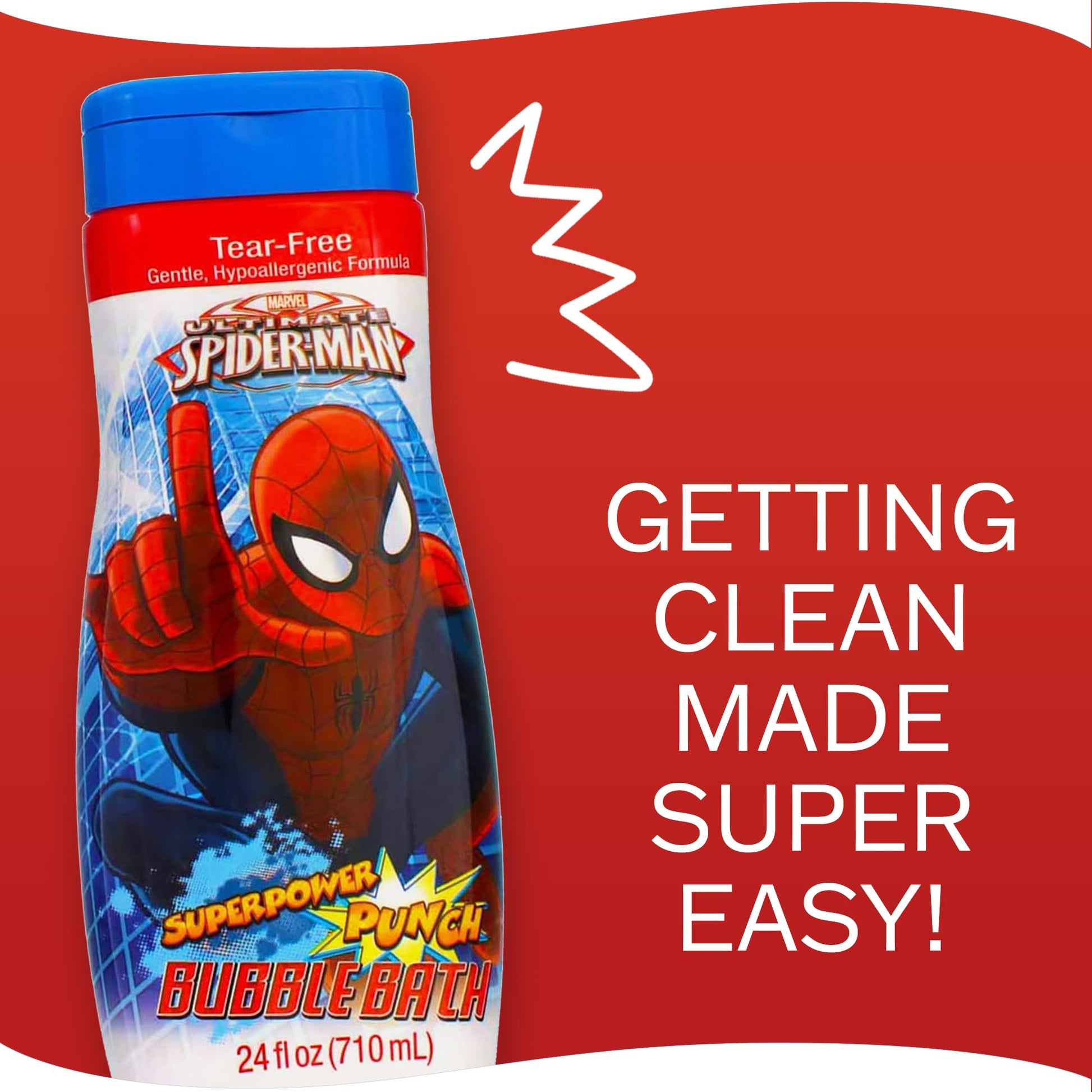 Authentic USA imported Spider-Man bubble bath 24 fluid ounces