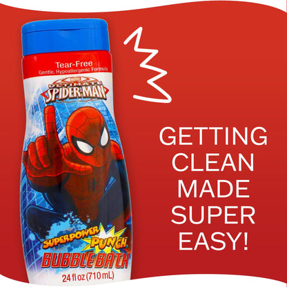 Authentic USA imported Spider-Man bubble bath 24 fluid ounces