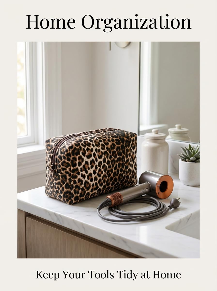 Close up of the durable zipper closure on the quilted hair tool pouch