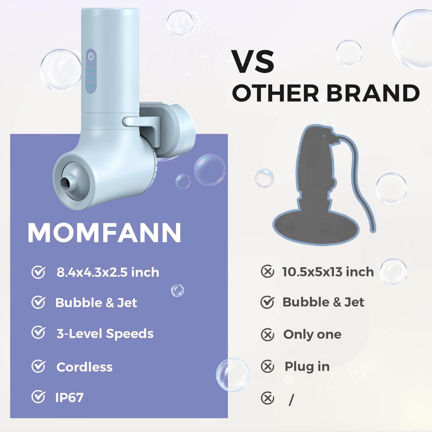Momfann jet spa packaging and included accessories
