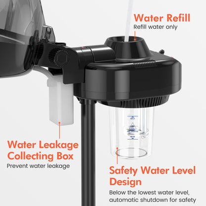 TASALON salon hair steamer detailing the removable water reservoir and durable heating assembly