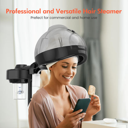 TASALON professional salon steamer hood closeup showing internal steam diffusion area
