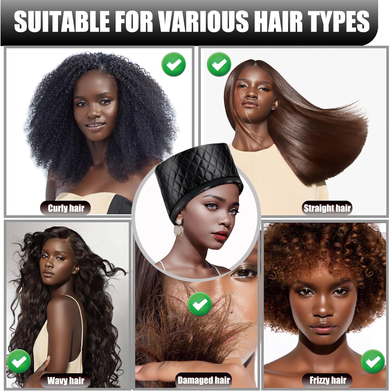 Orjiadian professional hair spa cap highlighting the high density waterproof material and anti radiation inner tank.