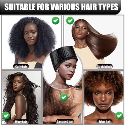 Orjiadian professional hair spa cap highlighting the high density waterproof material and anti radiation inner tank.