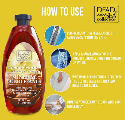 Dead Sea Collection bubble bath packaging details